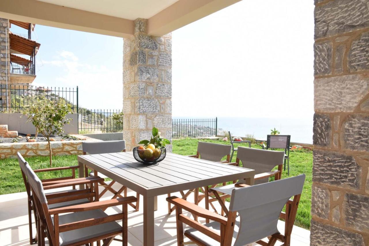 קלמאטה Villa Dafni - Infinite Sea Vistas With Private Pool מראה חיצוני תמונה