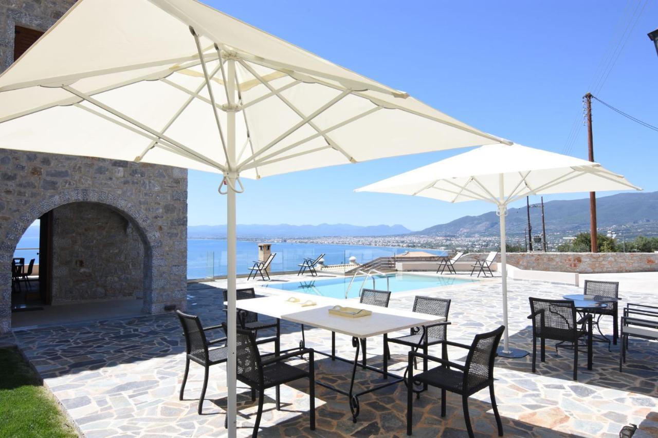 קלמאטה Villa Dafni - Infinite Sea Vistas With Private Pool מראה חיצוני תמונה