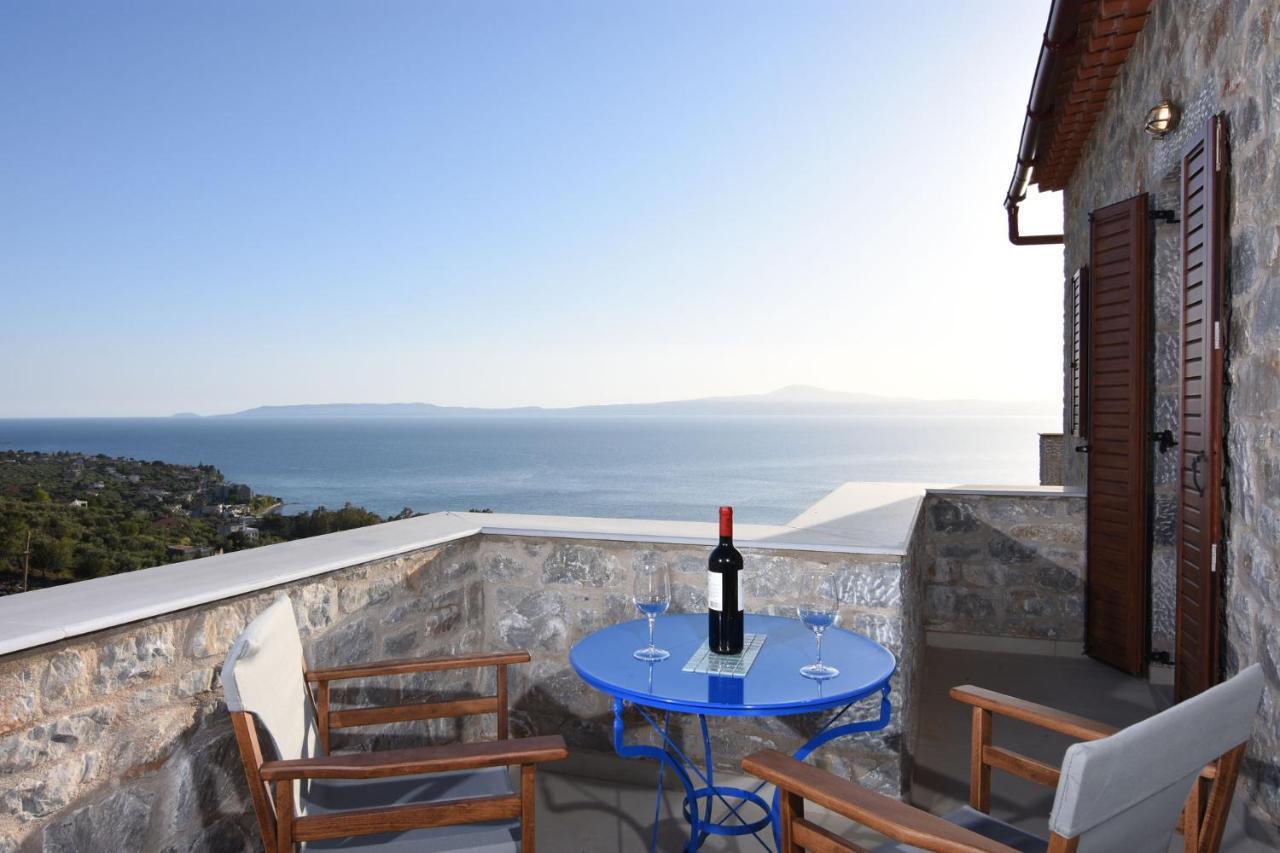 קלמאטה Villa Dafni - Infinite Sea Vistas With Private Pool מראה חיצוני תמונה