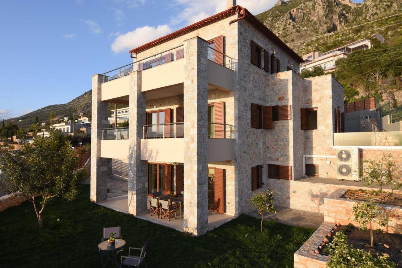 קלמאטה Villa Dafni - Infinite Sea Vistas With Private Pool מראה חיצוני תמונה