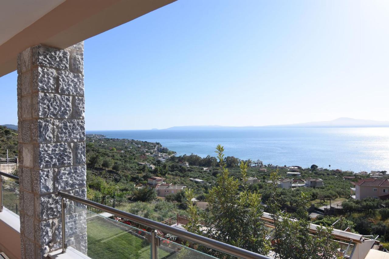 קלמאטה Villa Dafni - Infinite Sea Vistas With Private Pool מראה חיצוני תמונה